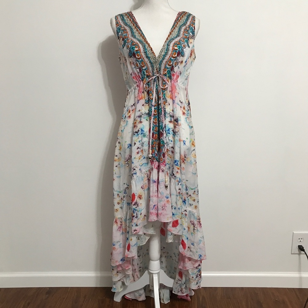 Czarina Silk Viscose Embellished Dress